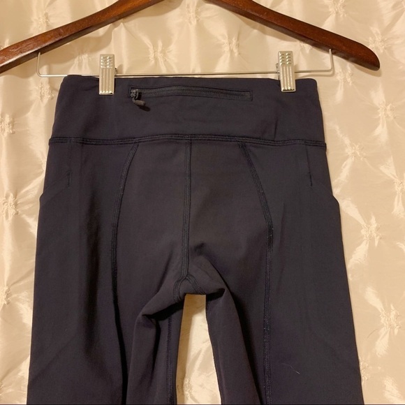 Lululemon Pace Rival Crop Leggings Midnight Navy Blue - Picture 8 of 14